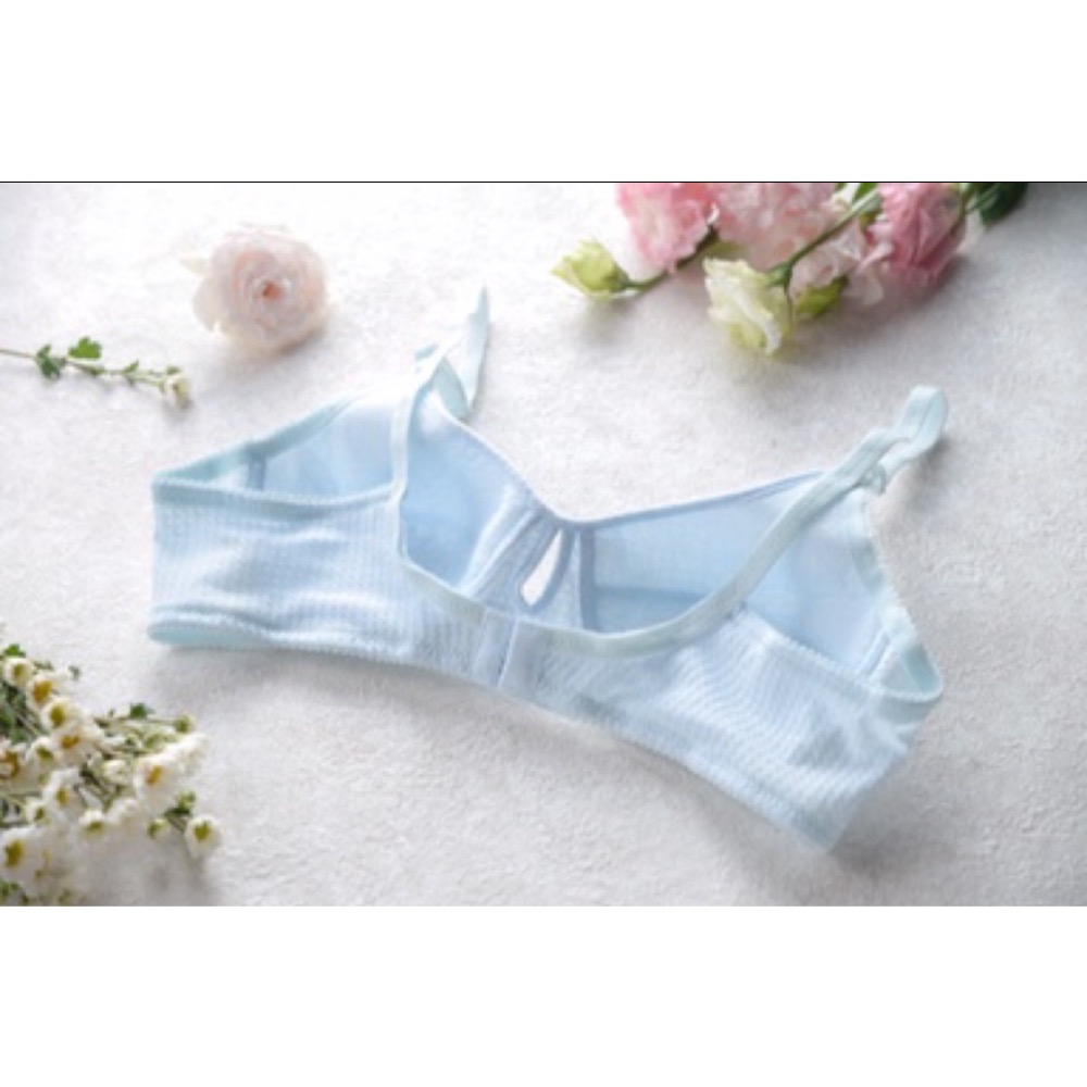 【媚思佳】台灣製方格小清新無鋼圈少女學生型內衣 B罩-細節圖7