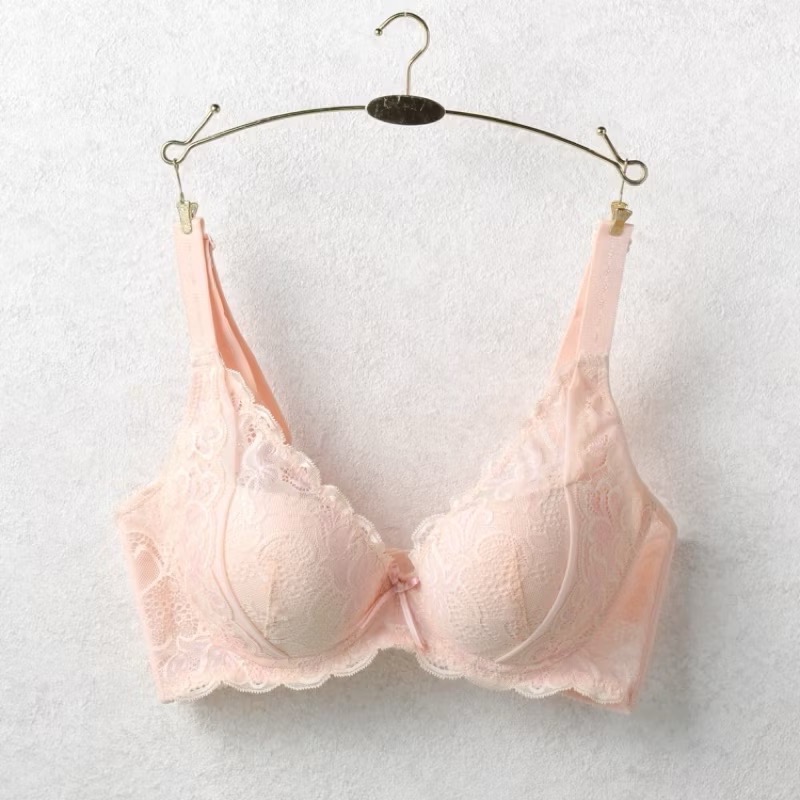 台灣製 蕾絲胸罩/雙色蕾絲/軟鋼圈/脊邊加高/泡綿/涼感內裡/美背內衣B罩-規格圖9