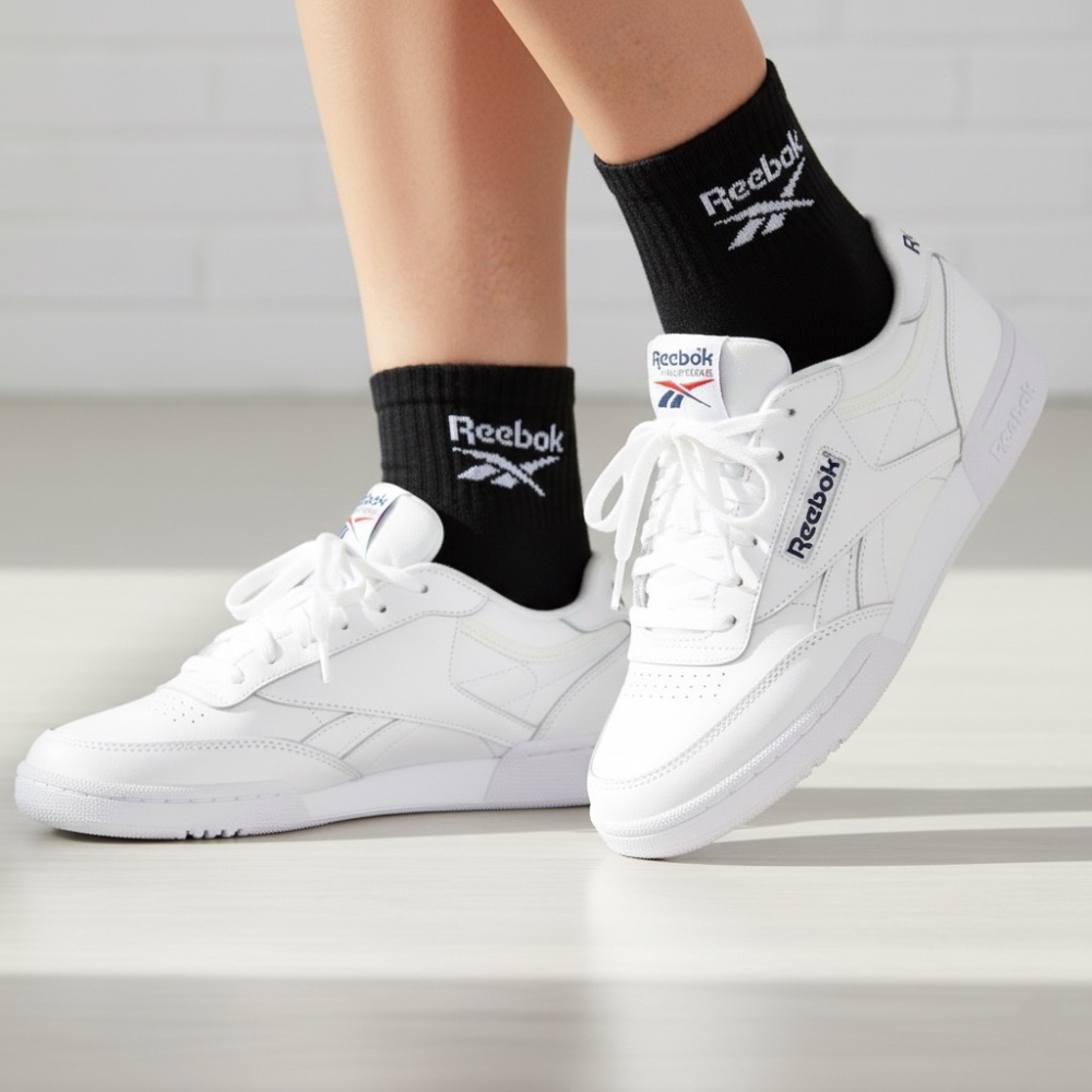 🛍️ Reebok 運動休閒襪 - 四款經典版型任您選！黑白兩色 M/L 碼🏃-細節圖2