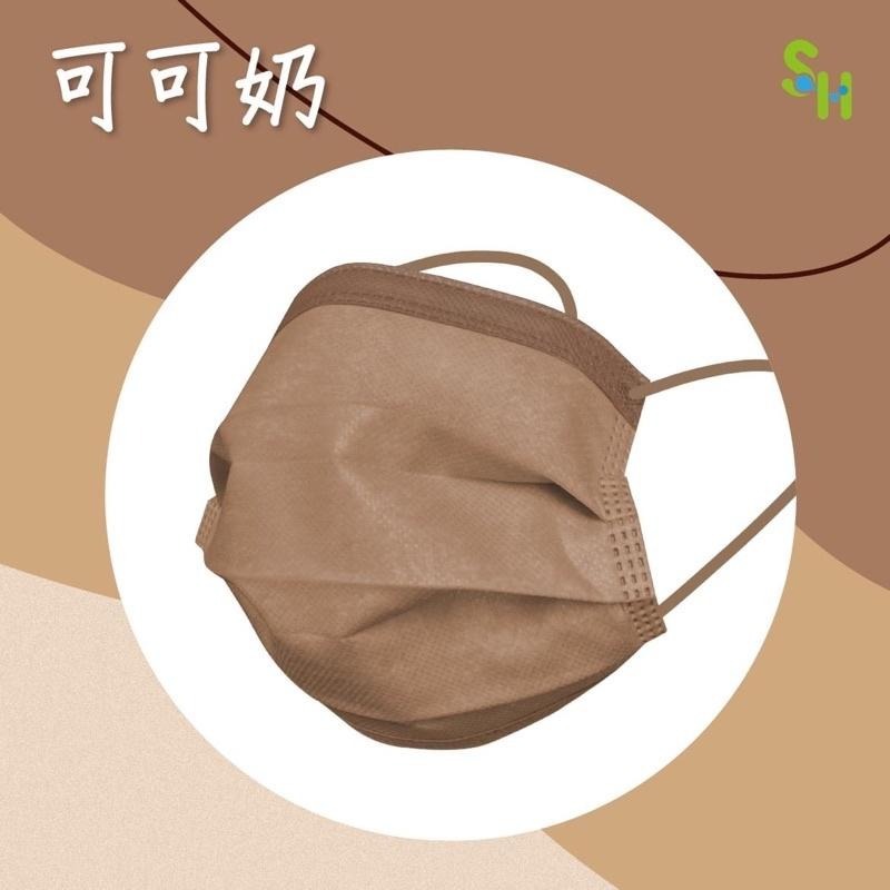 《宇霖生醫》上好生醫 滿版系列 COCO 可可奶 成人平面醫療口罩 50片入 醫用口罩 上好平面 上好口罩-細節圖3