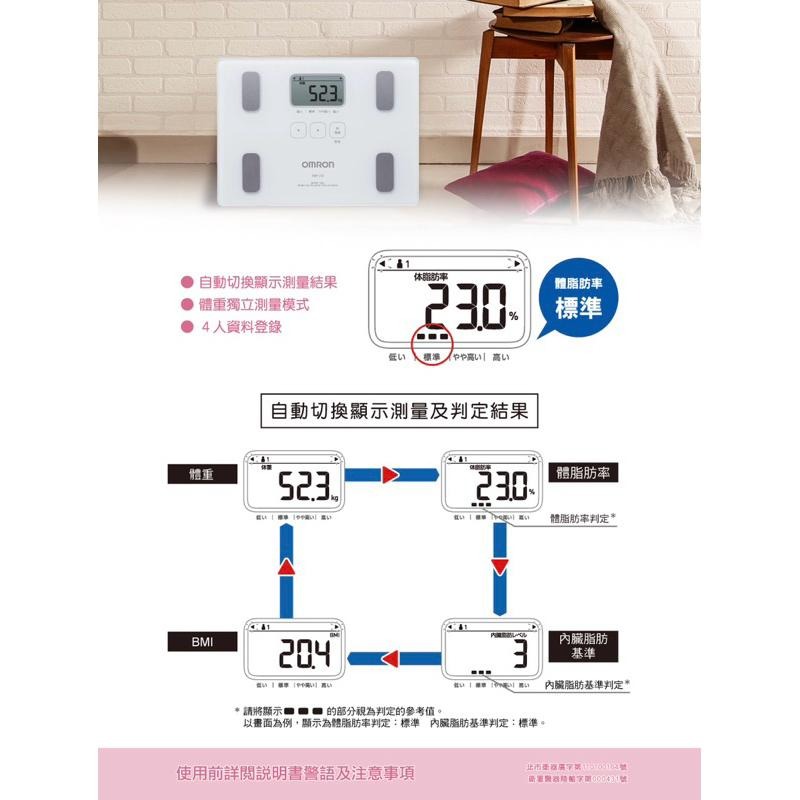《宇霖生醫》OMRON歐姆龍 體重體脂計HBF-212-細節圖3