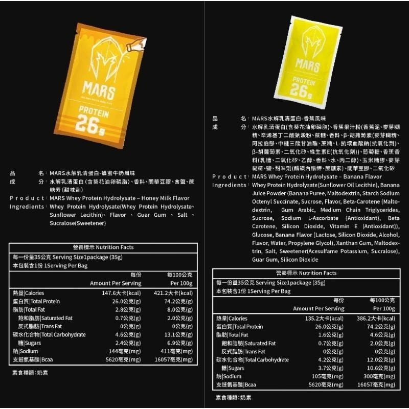 《宇霖生醫》MARS 戰神 水解乳清蛋白隨手包 35g/包 高蛋白 健身乳清-細節圖5