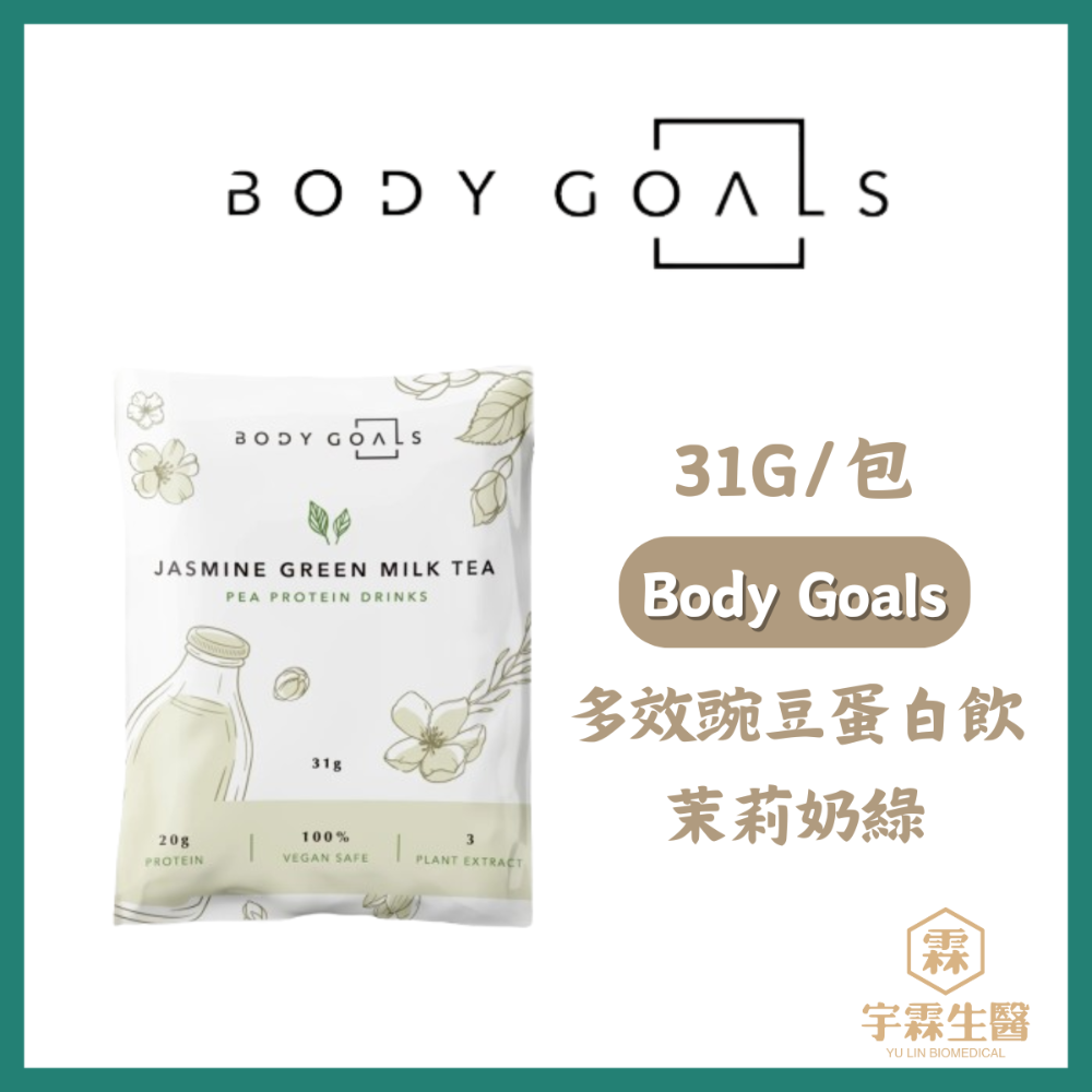 《宇霖生醫》Body Goals 多效乳清蛋白飲 多效豌豆蛋白飲 隨手包 31g/包 高蛋白 代餐 素食蛋白-規格圖11