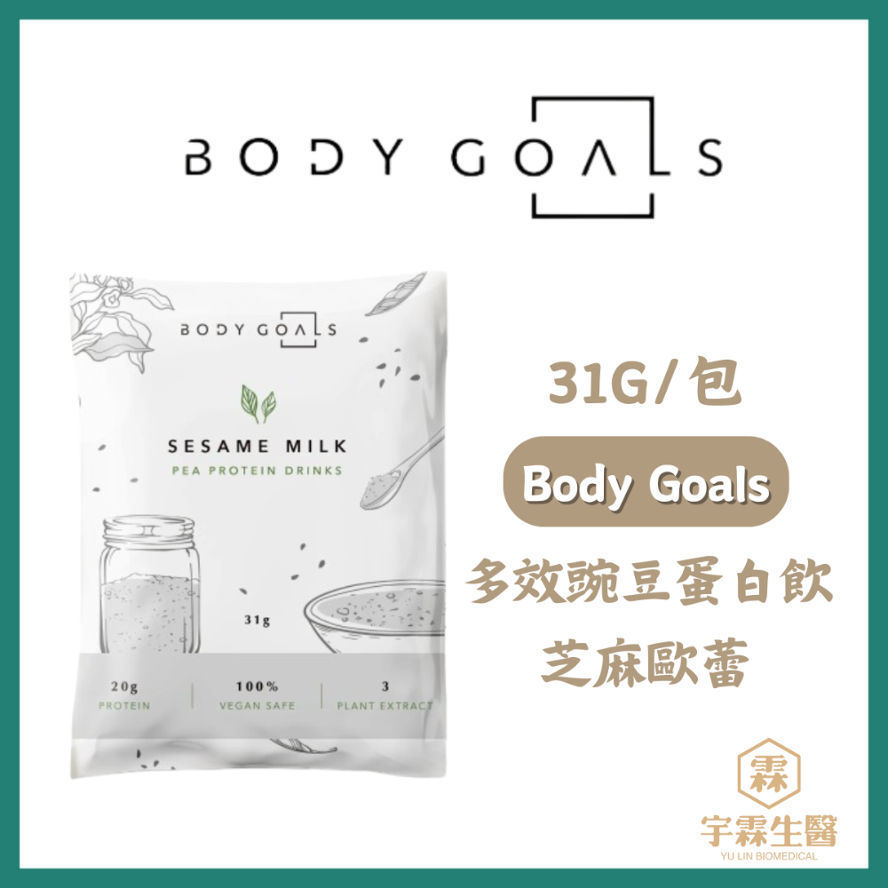 《宇霖生醫》Body Goals 多效乳清蛋白飲 多效豌豆蛋白飲 隨手包 31g/包 高蛋白 代餐 素食蛋白-規格圖14
