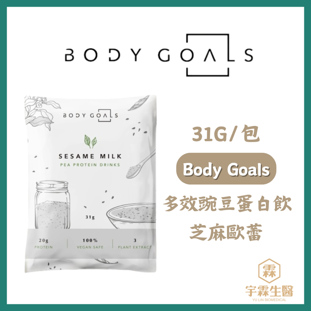 《宇霖生醫》Body Goals 多效乳清蛋白飲 多效豌豆蛋白飲 隨手包 31g/包 高蛋白 代餐 素食蛋白-規格圖11