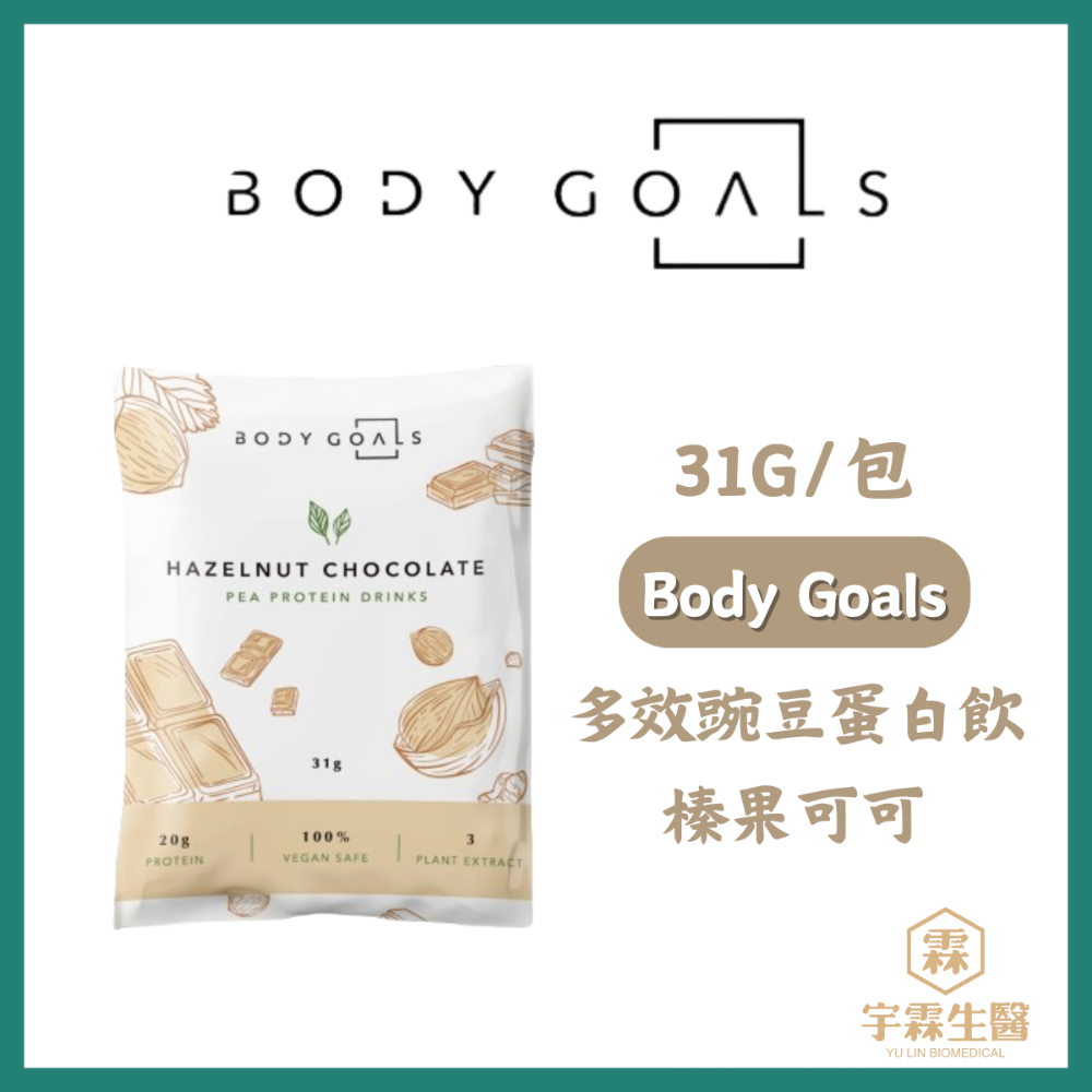 《宇霖生醫》Body Goals 多效乳清蛋白飲 多效豌豆蛋白飲 隨手包 31g/包 高蛋白 代餐 素食蛋白-規格圖11