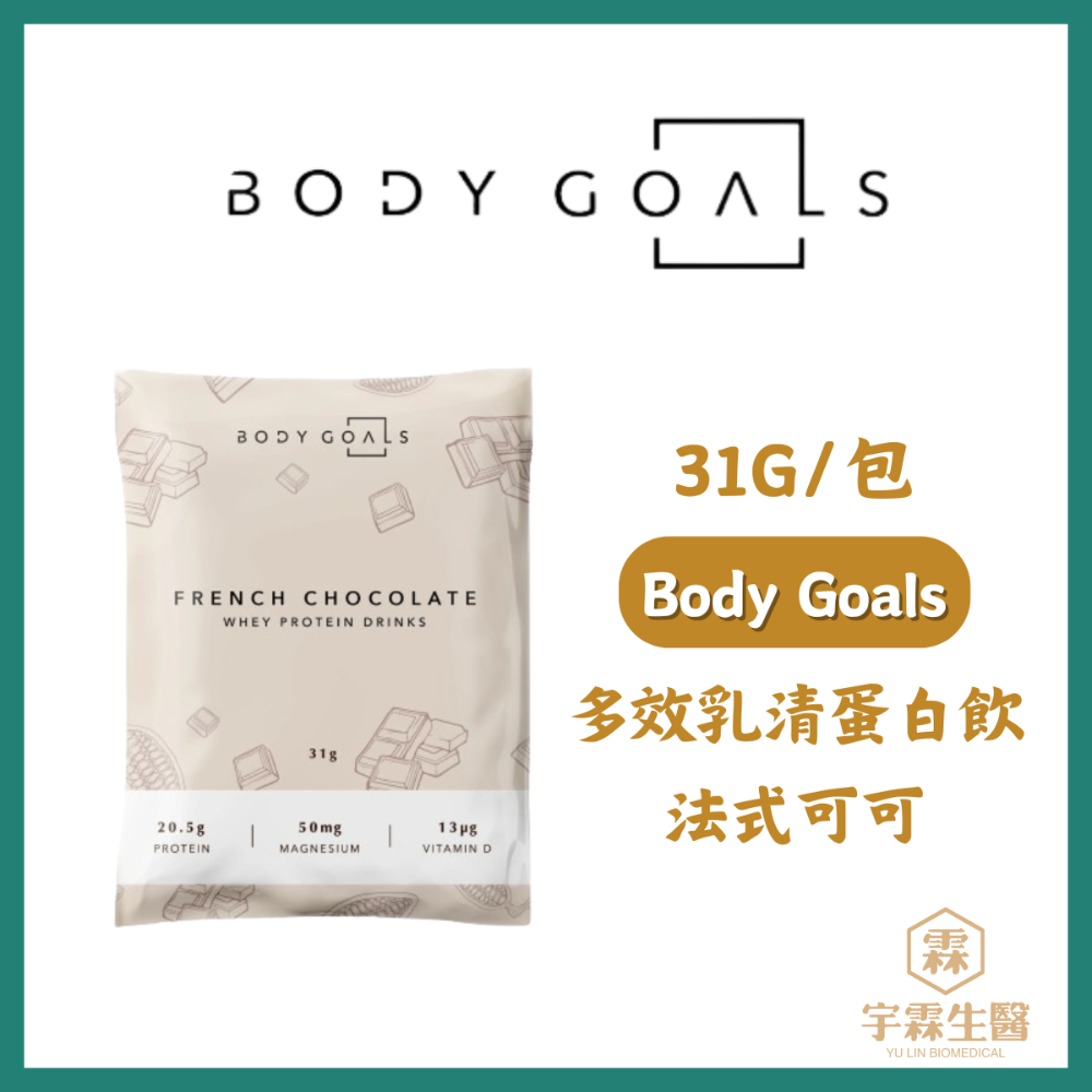 《宇霖生醫》Body Goals 多效乳清蛋白飲 多效豌豆蛋白飲 隨手包 31g/包 高蛋白 代餐 素食蛋白-規格圖16