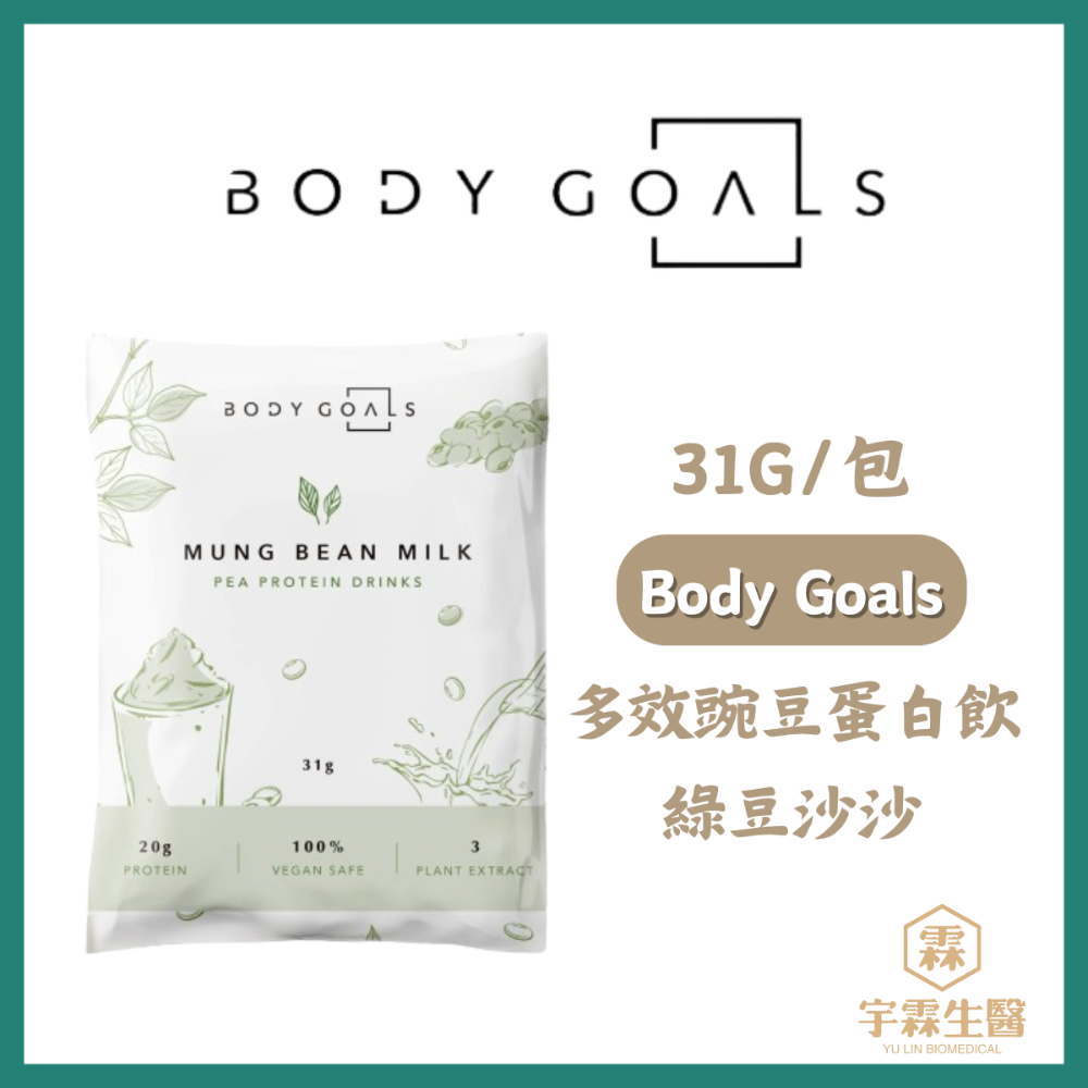 《宇霖生醫》Body Goals 多效乳清蛋白飲 多效豌豆蛋白飲 隨手包 31g/包 高蛋白 代餐 素食蛋白-規格圖11