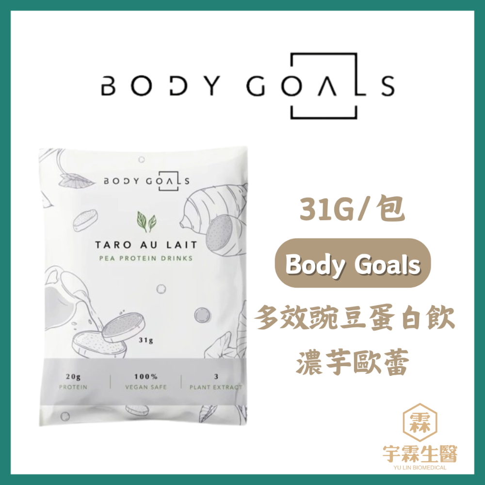《宇霖生醫》Body Goals 多效乳清蛋白飲 多效豌豆蛋白飲 隨手包 31g/包 高蛋白 代餐 素食蛋白-規格圖3