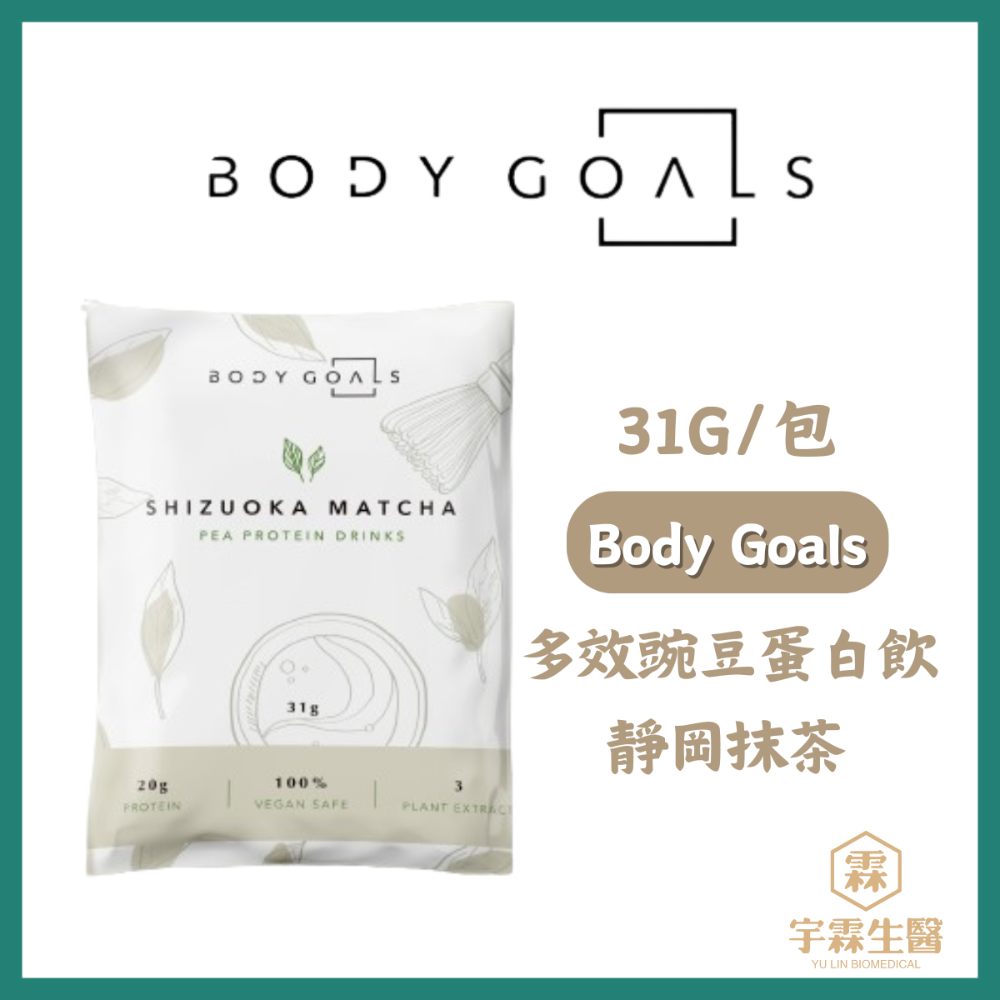 《宇霖生醫》Body Goals 多效乳清蛋白飲 多效豌豆蛋白飲 隨手包 31g/包 高蛋白 代餐 素食蛋白-規格圖4