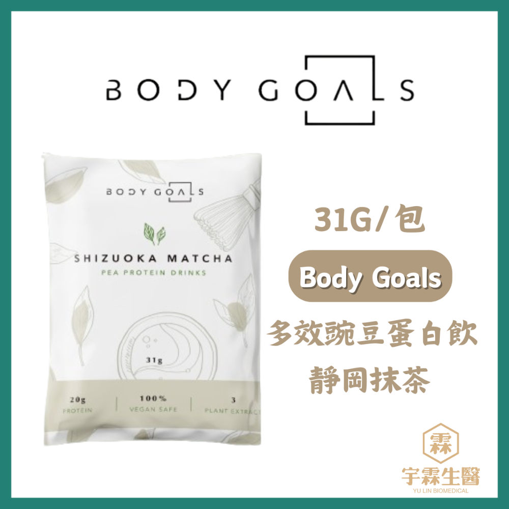 《宇霖生醫》Body Goals 多效乳清蛋白飲 多效豌豆蛋白飲 隨手包 31g/包 高蛋白 代餐 素食蛋白-規格圖11