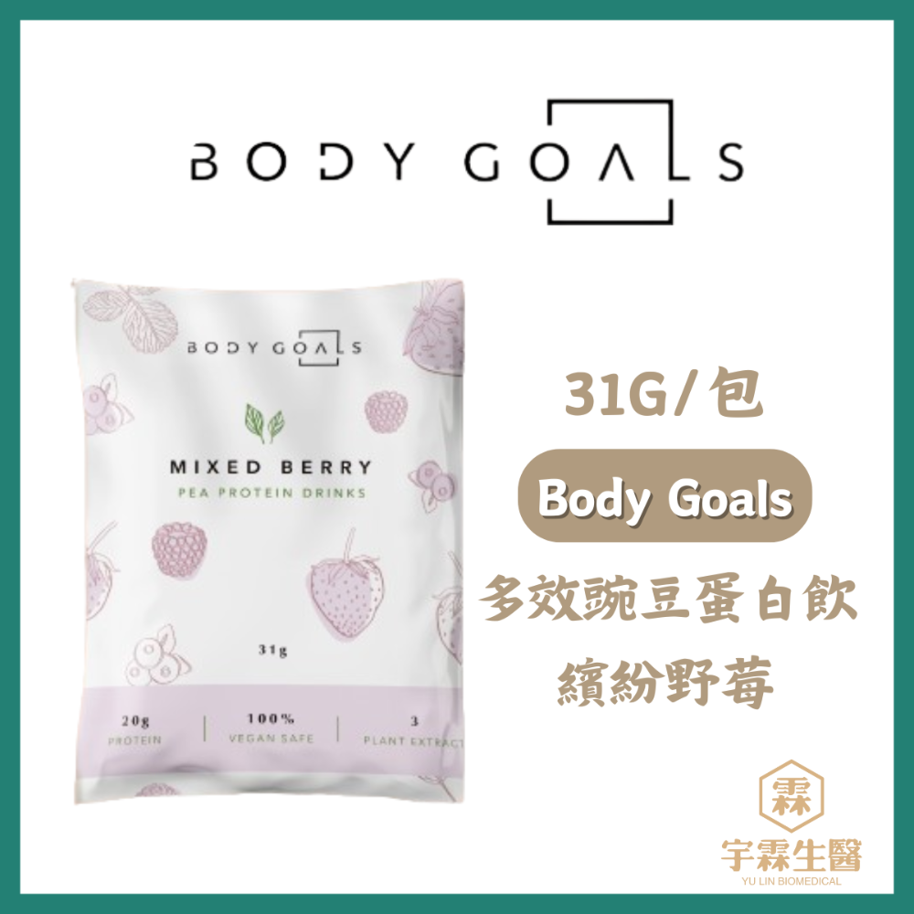 《宇霖生醫》Body Goals 多效乳清蛋白飲 多效豌豆蛋白飲 隨手包 31g/包 高蛋白 代餐 素食蛋白-規格圖11