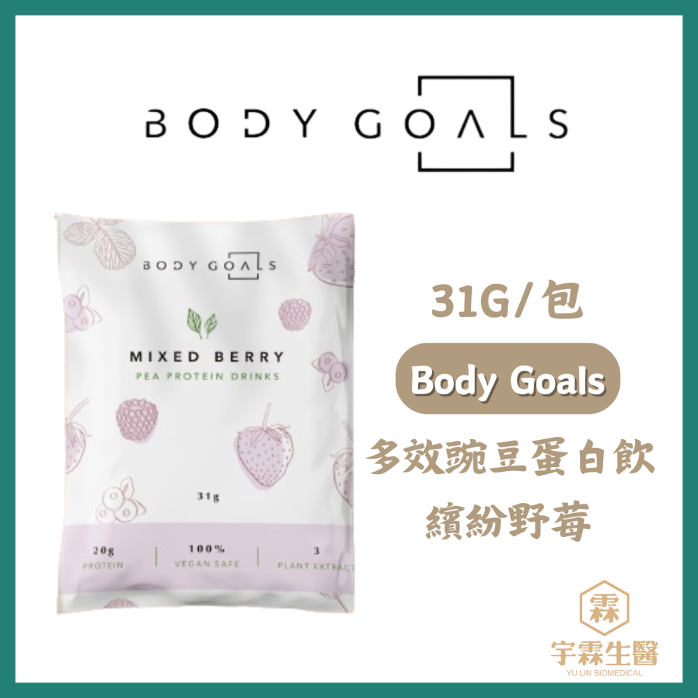 《宇霖生醫》Body Goals 多效乳清蛋白飲 多效豌豆蛋白飲 隨手包 31g/包 高蛋白 代餐 素食蛋白-規格圖5