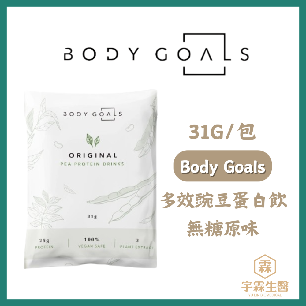《宇霖生醫》Body Goals 多效乳清蛋白飲 多效豌豆蛋白飲 隨手包 31g/包 高蛋白 代餐 素食蛋白-規格圖8