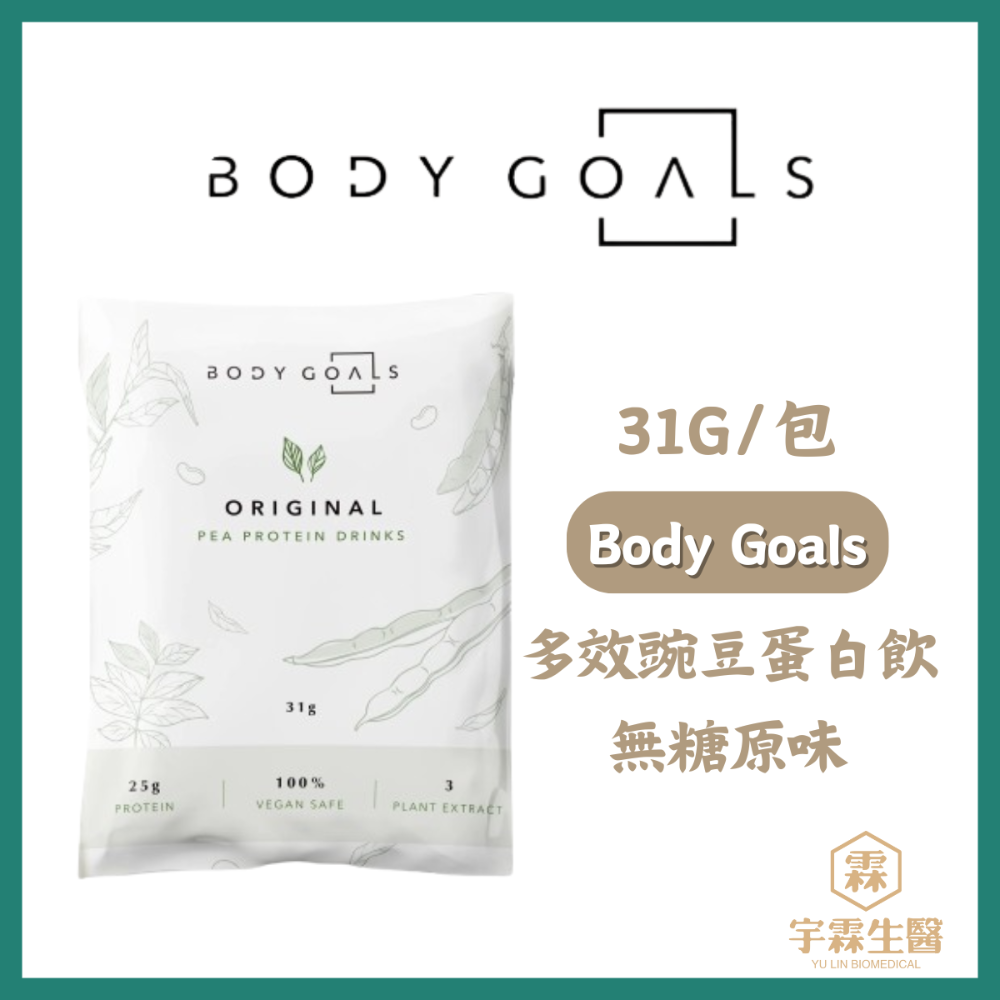 《宇霖生醫》Body Goals 多效乳清蛋白飲 多效豌豆蛋白飲 隨手包 31g/包 高蛋白 代餐 素食蛋白-規格圖11