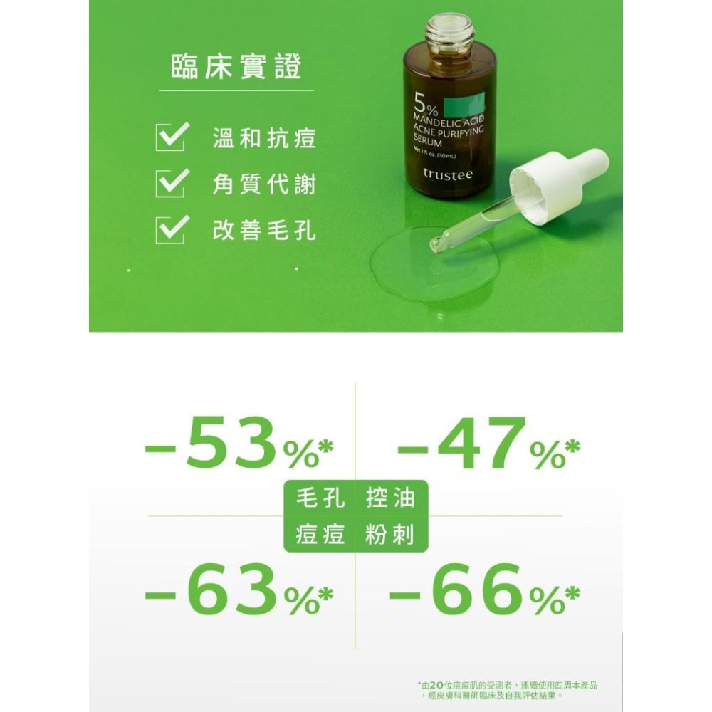 《宇霖生醫》信賴生醫 5%杏仁酸抗痘解方精華液 30ml 代謝角質緩解痘痘舒緩不適溫柔修復-細節圖5