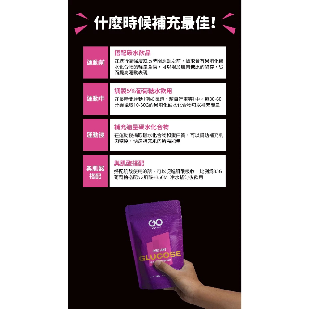 《宇霖生醫》果果能量 純葡萄糖粉 360g/包 快速補充能量 單醣好吸收-細節圖6