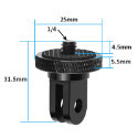 台灣現貨 新款鋁合金 1/4轉接頭 螺絲轉接頭 GOPRO配件 Insta360配件 三腳轉接頭 快裝快拆-規格圖8