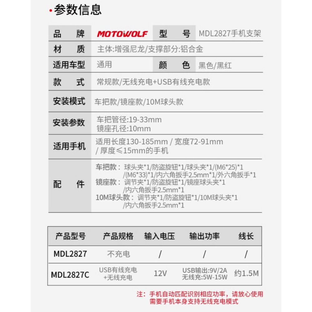 台灣現貨 摩多狼 減震機車手機架 無線充電 減震防盜 可加裝遮陽帽 手機支架 類五匹章魚爪 防盜手機支架 外送手機架-細節圖9