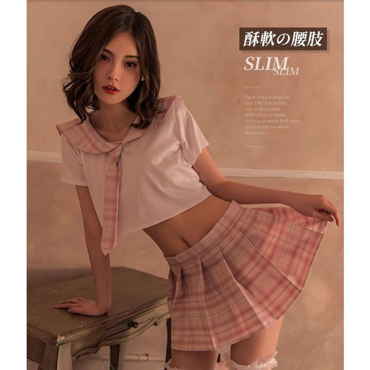 日系純情學生裝-白粉-細節圖5