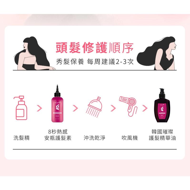 韓國 isLeaf 熱感安瓶 護髮素 200ml-細節圖7