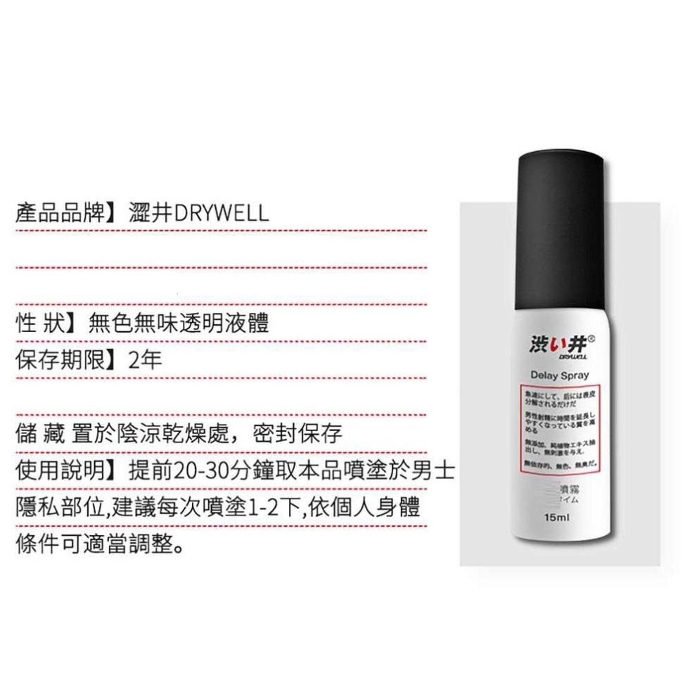 日本Drywell 涉い井-男用保養提升噴劑 15ML-細節圖2