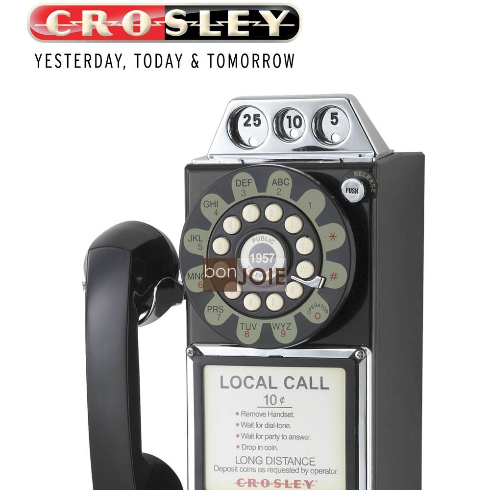 Crosley 經典懷舊投幣式復古電話機      (黑色) 復古電話 經典電話 懷舊電話 復古風格 壁掛電話-細節圖2