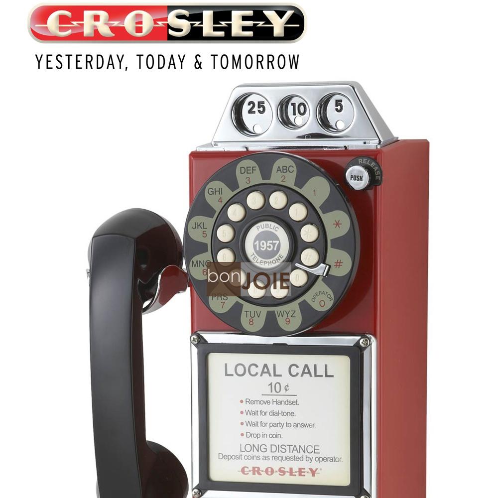 Crosley 經典懷舊投幣式復古電話機 (紅色) 復古電話 經典電話 懷舊電話 復古風格 壁掛電話-細節圖2