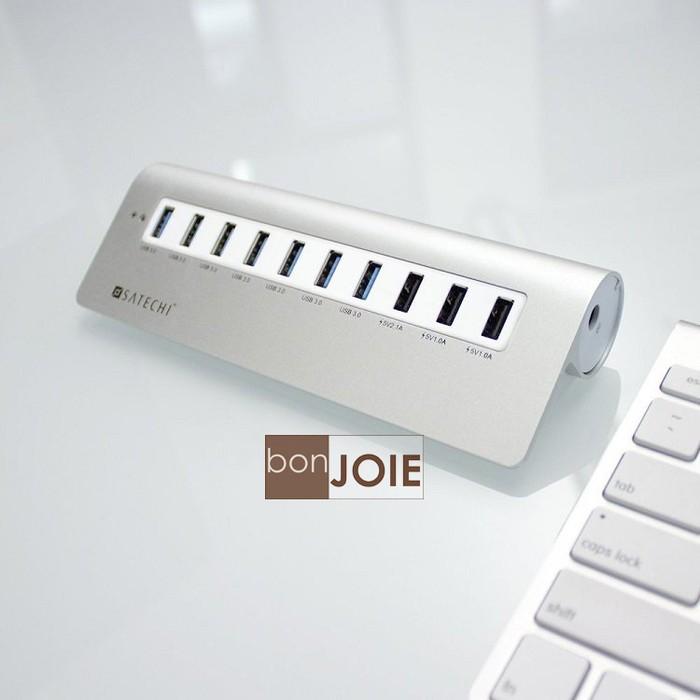 Satechi Premium 10 Port Aluminum USB 3.0 Hub 鋁合金 十孔 集線器 銀白款-細節圖7