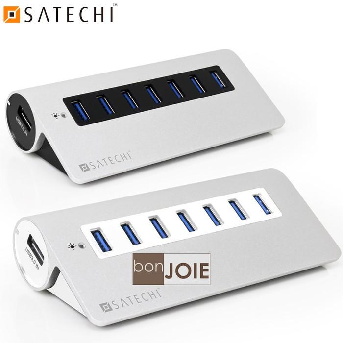Satechi Premium 7 Port Aluminum USB 3.0 Hub 鋁合金材質 七孔 集線器 銀白款-細節圖6