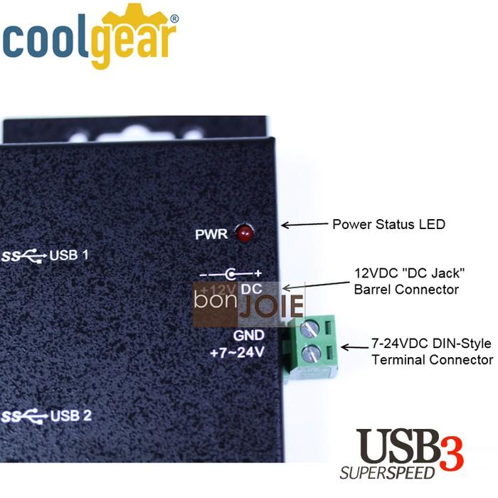 CoolGear 4 Port USB 3.0 Hub Metal Case 金屬外殼四孔集線器 USBG-3X4M-細節圖3