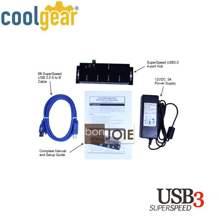 CoolGear 4 Port USB 3.0 Hub Metal Case 金屬外殼四孔集線器 USBG-3X4M-細節圖5