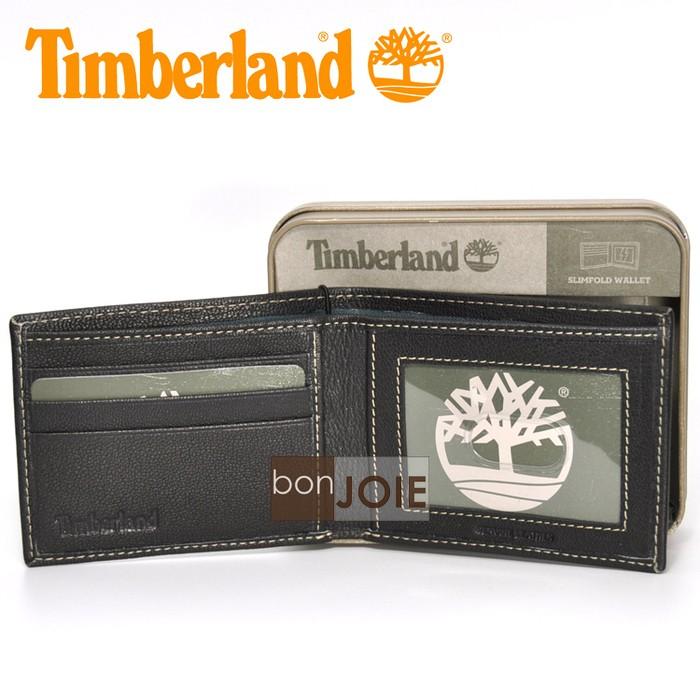 新款 Timberland 紙盒裝三卡透明窗皮夾 (黑色)(附原廠盒裝) 二折式 短夾 實物拍攝-細節圖2