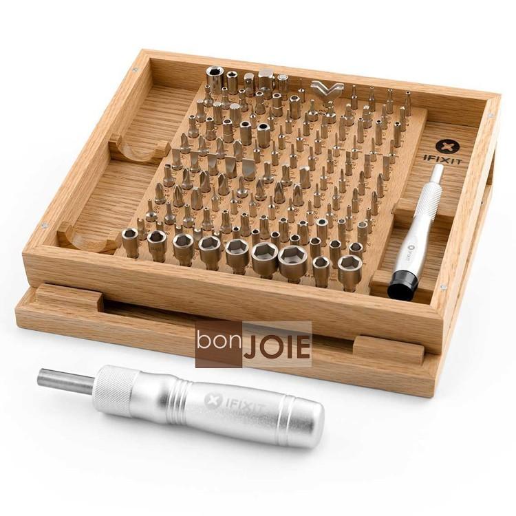 美國原廠 iFixit Universal Bit Kit 128 Bits 橡木盒精裝版 工具組 128合1-細節圖2