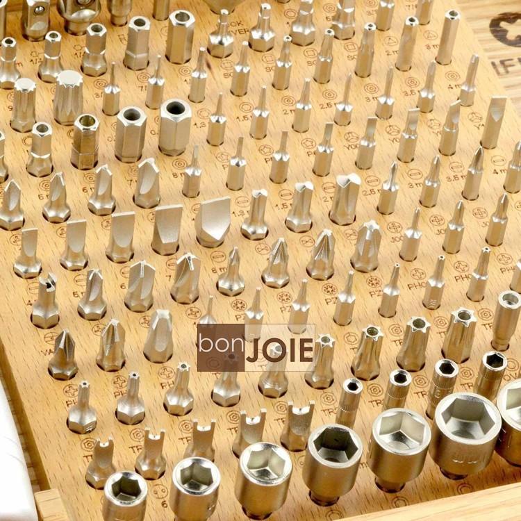 美國原廠 iFixit Universal Bit Kit 128 Bits 橡木盒精裝版 工具組 128合1-細節圖3