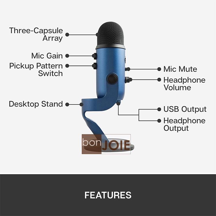 Blue Microphones Yeti USB 藍色 電容式麥克風 Microphone MIC-細節圖2