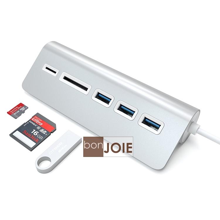 Satechi Aluminum USB 3.0 Hub & Card Reader 鋁合金材質 集線器 含讀卡器-細節圖2