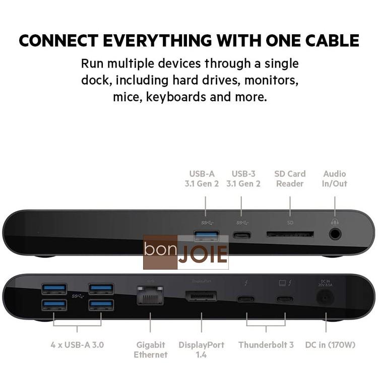 Belkin Thunderbolt 3 Dock Pro 擴充底座 (全新盒裝) 含原廠 Thunderbolt 線-細節圖3