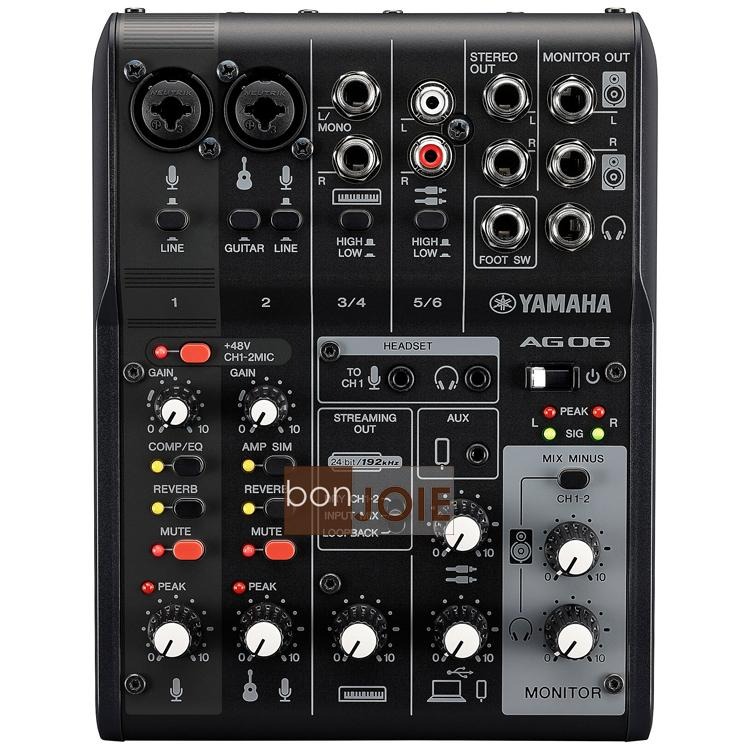 Yamaha AG06MK2 Mixer 6軌 USB 混音器 山葉 錄音介面 podcast 直播 AG06 MK2-細節圖7
