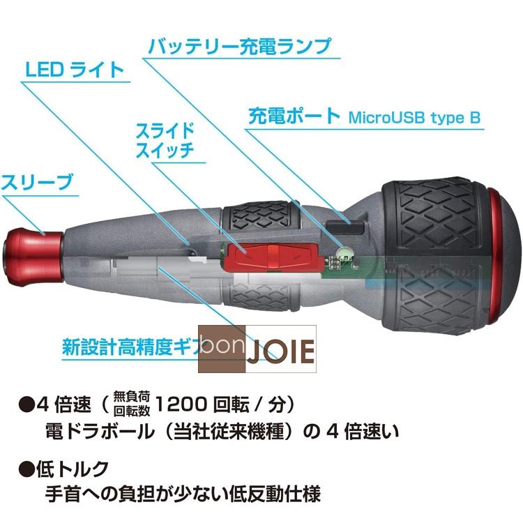 日本製 VESSEL 220USB-S1 高速版 電動 手動起子機 附1個起子頭 電動螺絲起子 電動起子 起子機-細節圖5