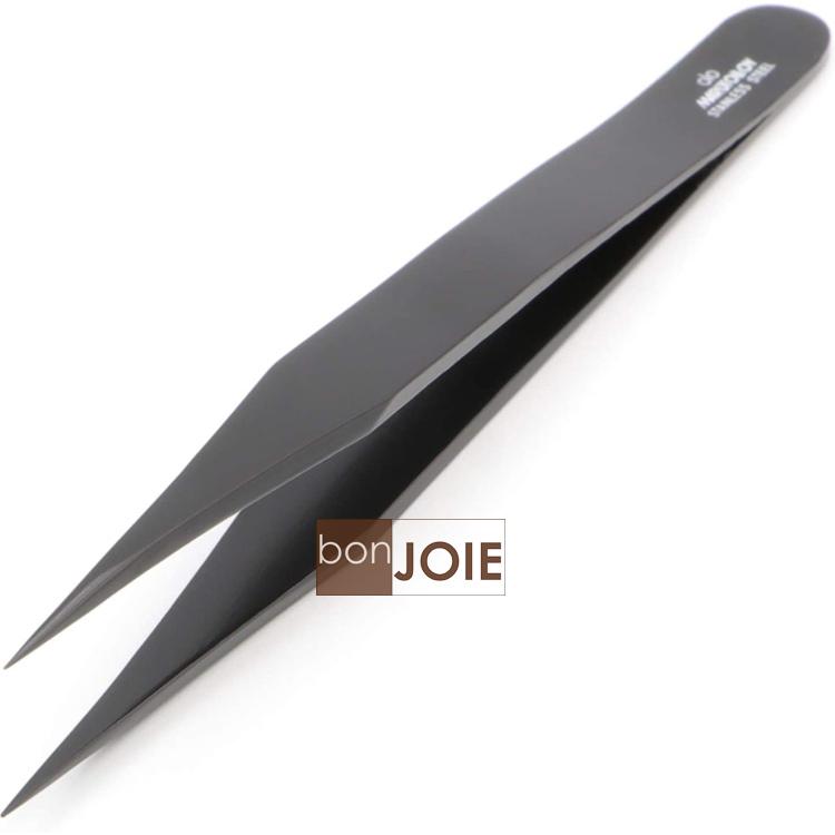 長谷川工作所 直尖頭 抗靜電 防磁 黑色不鏽鋼鑷子 TS-0-I 陽離子塗層 KEIBA 馬牌 MARUTOLOY 夾子-細節圖3