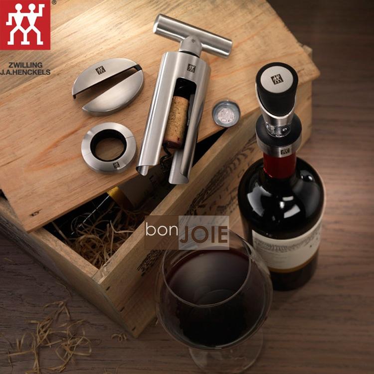 德國雙人牌 品酒套裝四件組 (含錫箔紙切割器、開瓶器、附瓶塞醒酒器、葡萄酒環) 紅酒 開酒 ZWILLING J.A.-細節圖6
