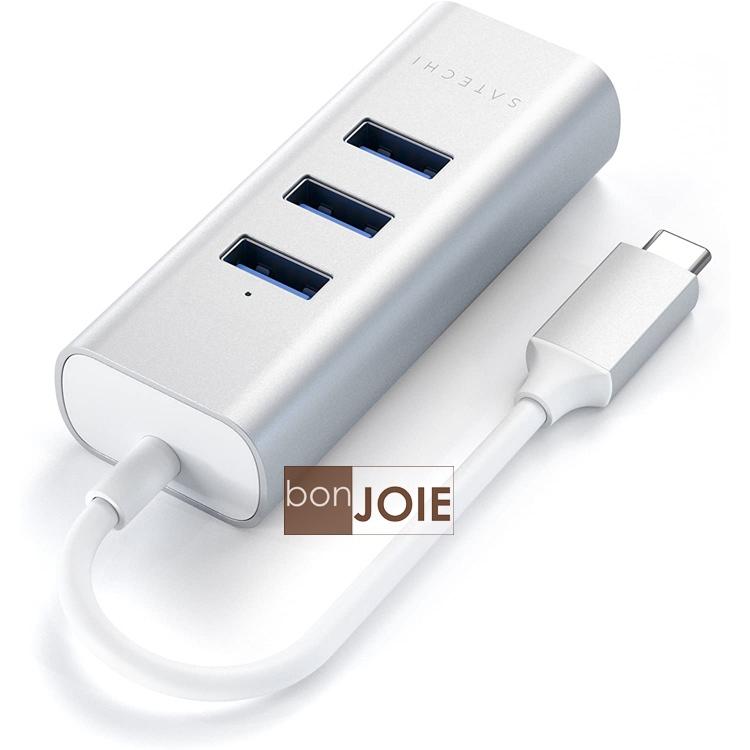 二合一 Satechi Type-C USB 3.0 Hub 鋁合金 三孔 集線器 + Ethernet LAN 網路卡-細節圖3