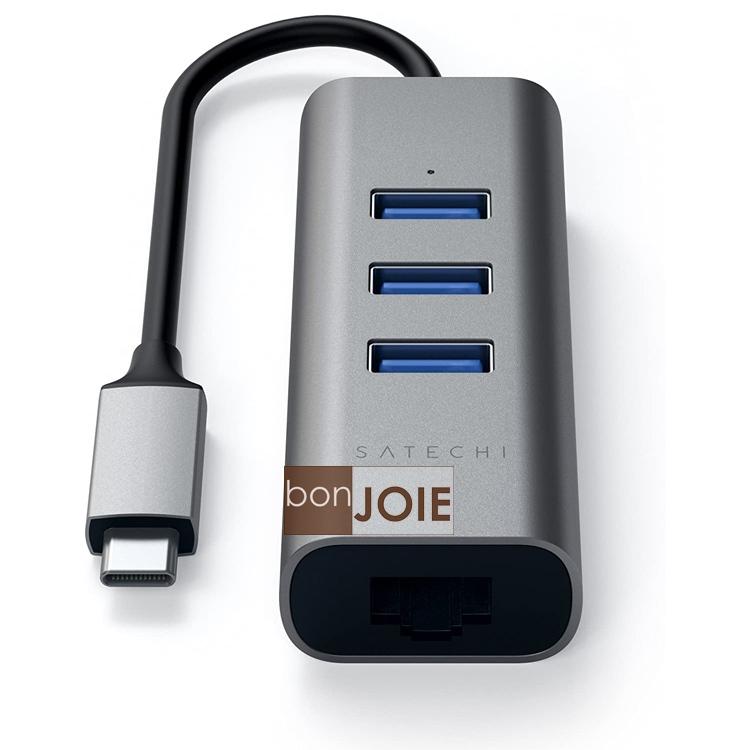 二合一 Satechi Type-C USB 3.0 Hub 鋁合金 三孔 集線器 + Ethernet LAN 網路卡-細節圖4