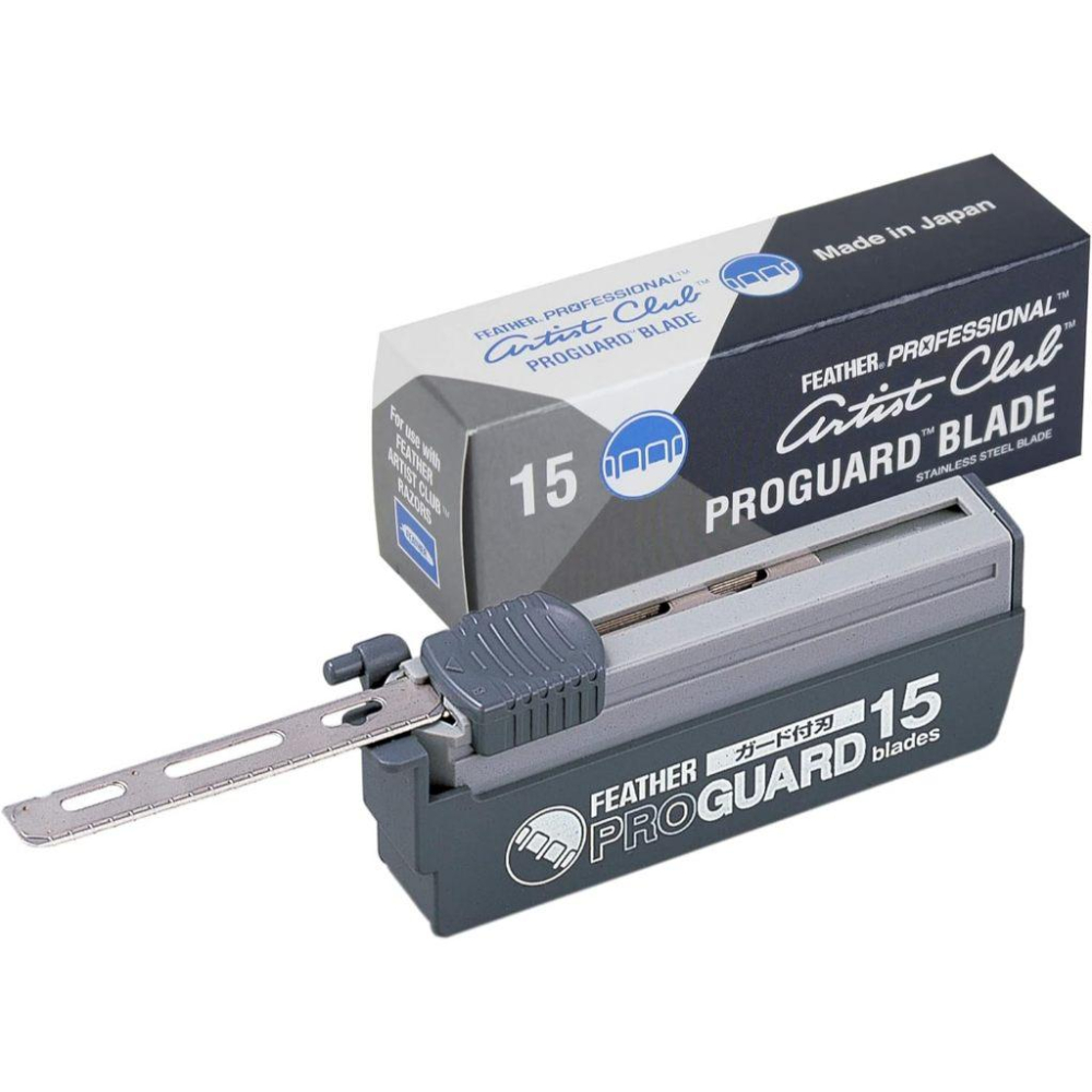 日製 羽毛牌 Feather ProGuard 原廠替換刀片 一盒15片 DX SR SS 安全刀片 刮鬍刀 噴射刀片-細節圖3