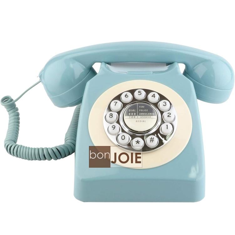 美國進口  歐式經典懷舊復古電話機 按鍵式 有線復古電話 經典電話 復古風 美式鄉村 桌上電話 Phone 1960＇s-細節圖2