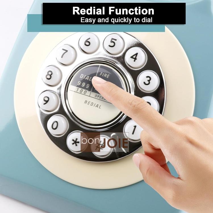 美國進口  歐式經典懷舊復古電話機 按鍵式 有線復古電話 經典電話 復古風 美式鄉村 桌上電話 Phone 1960＇s-細節圖5