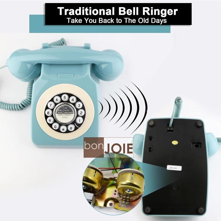 美國進口  歐式經典懷舊復古電話機 按鍵式 有線復古電話 經典電話 復古風 美式鄉村 桌上電話 Phone 1960＇s-細節圖7
