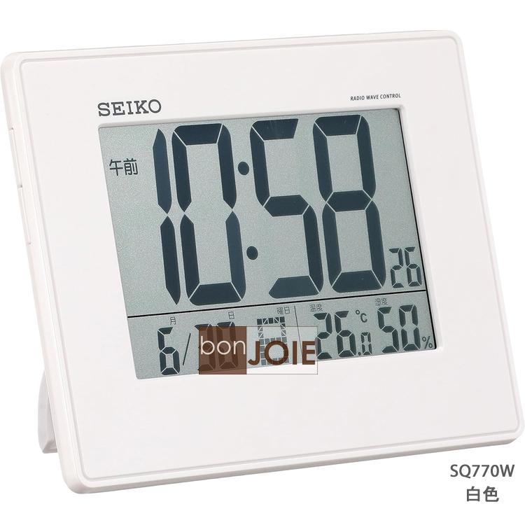 日本精工 SEIKO 超大字幕 數位時鐘 SQ770W SQ770K SQ442B 溫度 濕度 SQ770 SQ442-細節圖2