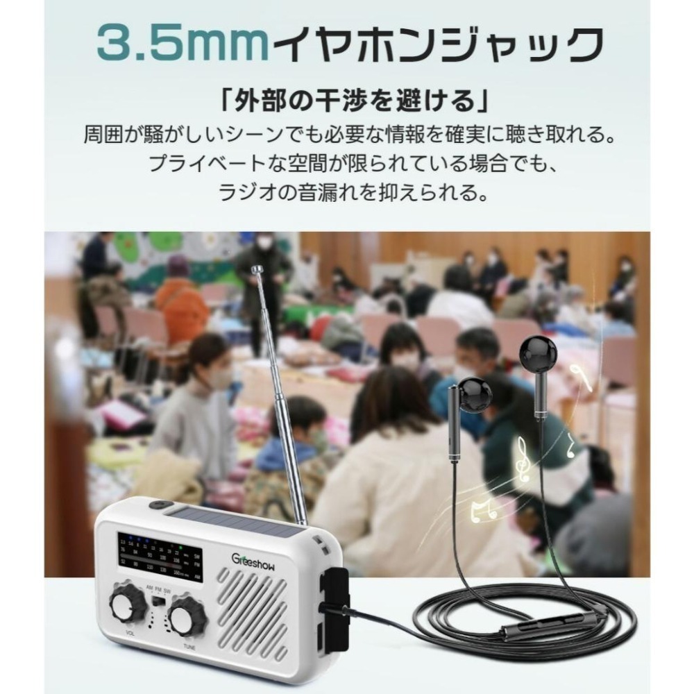 Greeshow GS-297 XLN-297 多功能收音機 SW/AM/FM 手電筒 照明燈 戶外露營 便攜式 防災-細節圖8